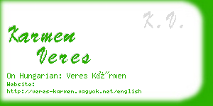 karmen veres business card